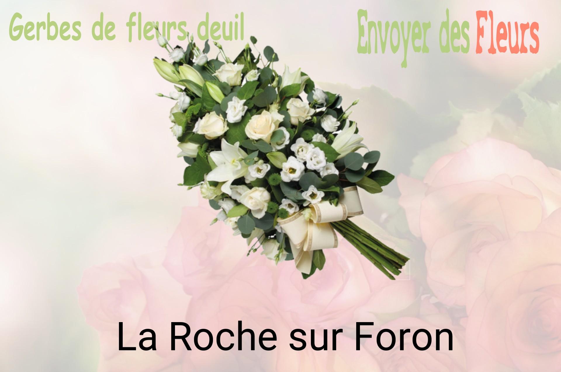 Gerbe de fleurs de deuil livrée à La Roche-sur-Foron
